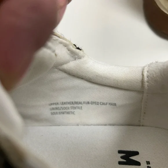 Madewell White Sneakers with Black Speckle and Brown Accents - Picture 3 of 11